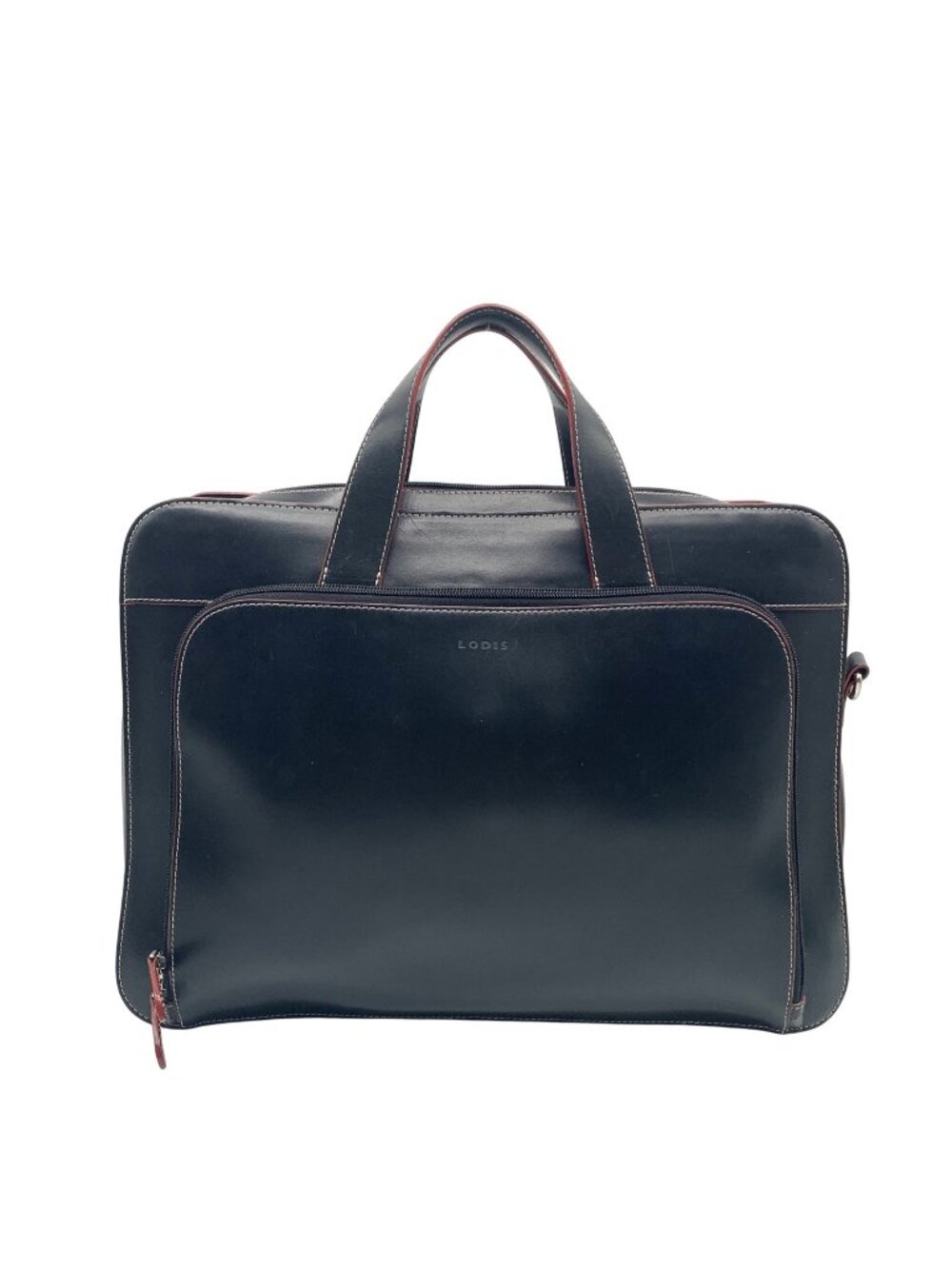 Lodis Black Leather Convertible Briefcase